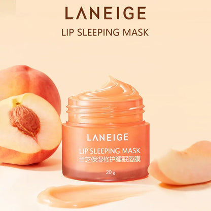 Laneige Lip Sleeping Mask 20g by Blushimmer, gel-cream texture, nighttime lip care for soft, hydrated lips in Korean beauty style.