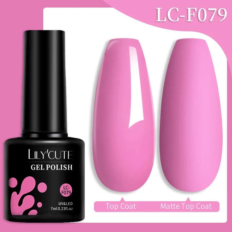 Colorful 7ml Gel Nail Polish by Blushimmer, featuring semi-permanent, long-lasting UV gel varnish in vibrant shades for nail art.
