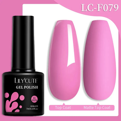 Colorful 7ml Gel Nail Polish by Blushimmer, featuring semi-permanent, long-lasting UV gel varnish in vibrant shades for nail art.