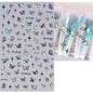 Elegant Butterfly Nail Manicure Stickers Blue Butterflies Leopard Retro Flowers Adhesive Decal Wedding Charm Manicure Tips