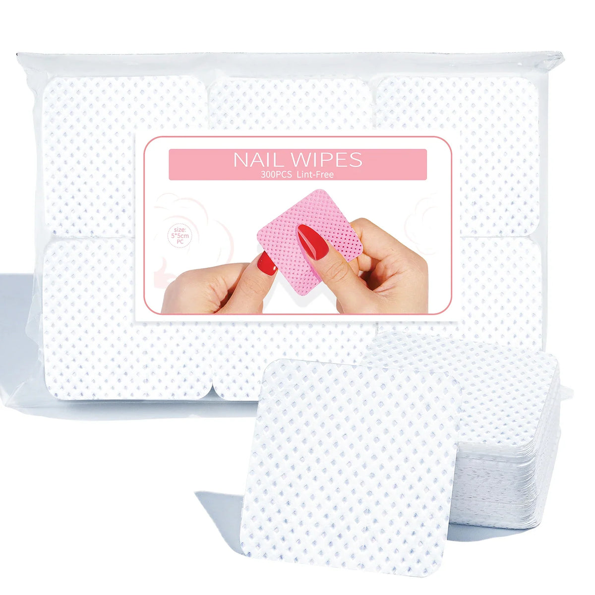 Blushimmer nail polish remover wipes and cleaning pads for women, non woven nail pads for easy nail salon use