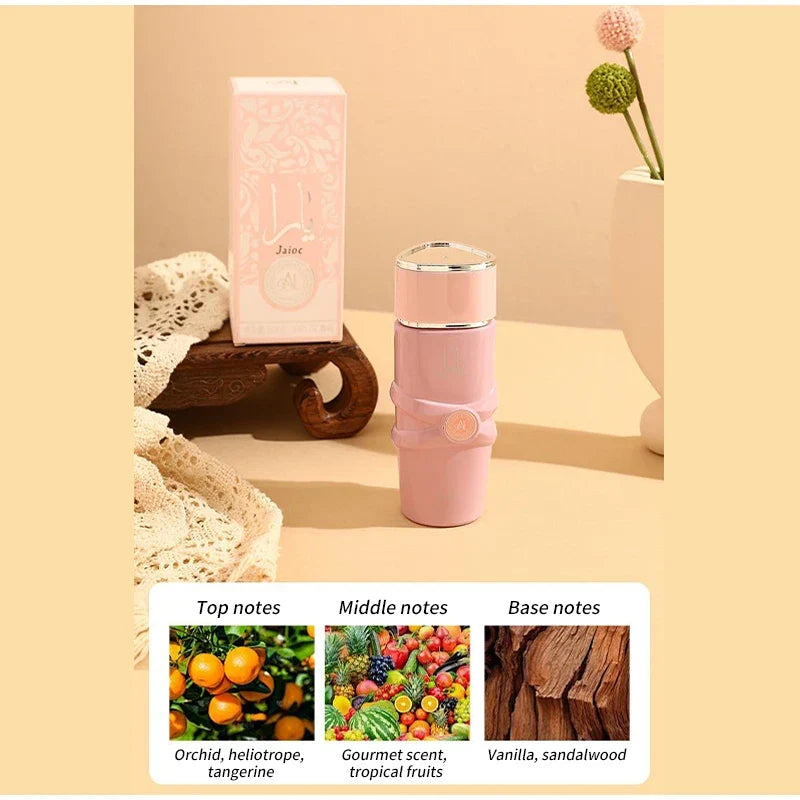 Luxury Arab unisex perfume spray with floral, fruity, spicy, and musky notes, perfect for women and men from Blushimmer.