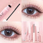 Blushimmer silk fiber matte mascara with ultra-fine brush, waterproof, fast-drying brown black formula for lengthening and curling eyelashes