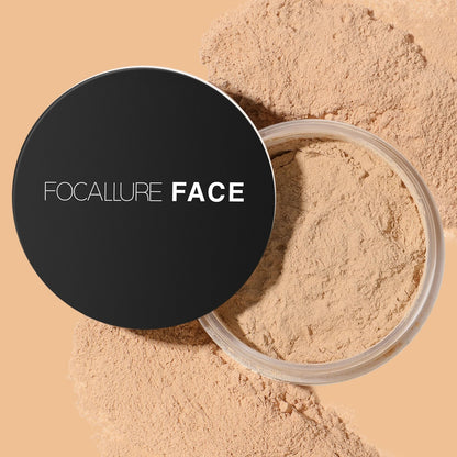 Blushimmer Focallure Invisible Finish Loose Setting Powder in translucent, soft face makeup powder with oil control and natural matte finish