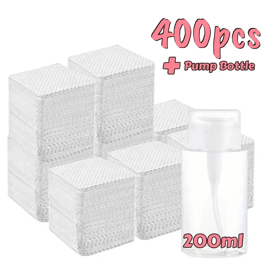 Set of 20-600 lint-free nail wipes and gel cleansing pads by Blushimmer, ideal for nail polish removal and beauty cleaning.