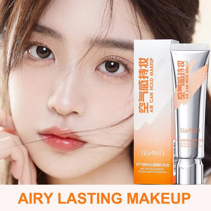 Blushimmer Airy Lasting Makeup Foundation and Concealer in 30ml with brightening, moisturizing, pore-minimizing primer and isolation cream