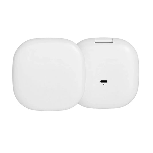 Blushimmer mini foldable pocket makeup mirror with LED light, 5x/10x magnification, rechargeable, compact and portable.