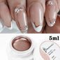 Blushimmer metallic gel nail polish in silver, gold, and rose mirror shades, semi-permanent UV nail art gel for detailed nail designs
