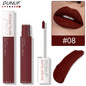 Blushimmer non-stick liquid lipstick in dark purple with matte velvet finish, long-lasting, waterproof, and fade-resistant lip gloss.