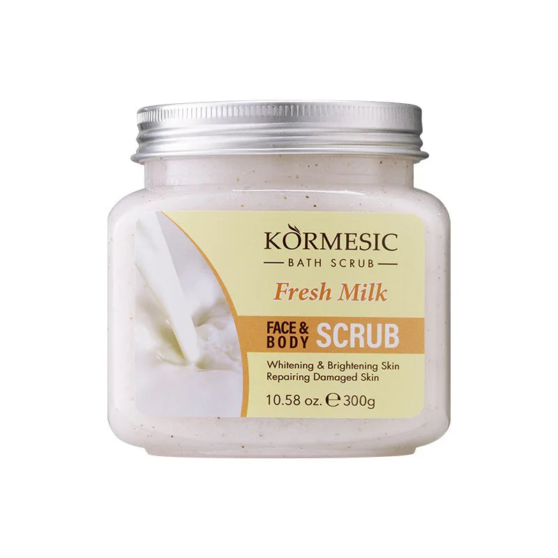 KORMESIC Turmeric Body Scrub Cream Facial Moisturizing Deep Cleansing Milk Rose Gentle Tender Face Exfoliation Skin Care Product