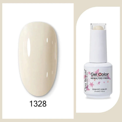 Blushimmer Clou Beaute neon gel nail polish in red, black, white, green with velvet finish, 15ml semi-permanent gel varnish