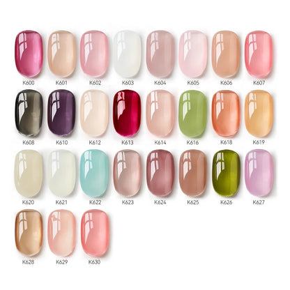 Blushimmer MAYCHAO 12ml jelly gel nail polish top coat, UV LED soak-off gel varnish for long-lasting manicures, shown in a sleek bottle