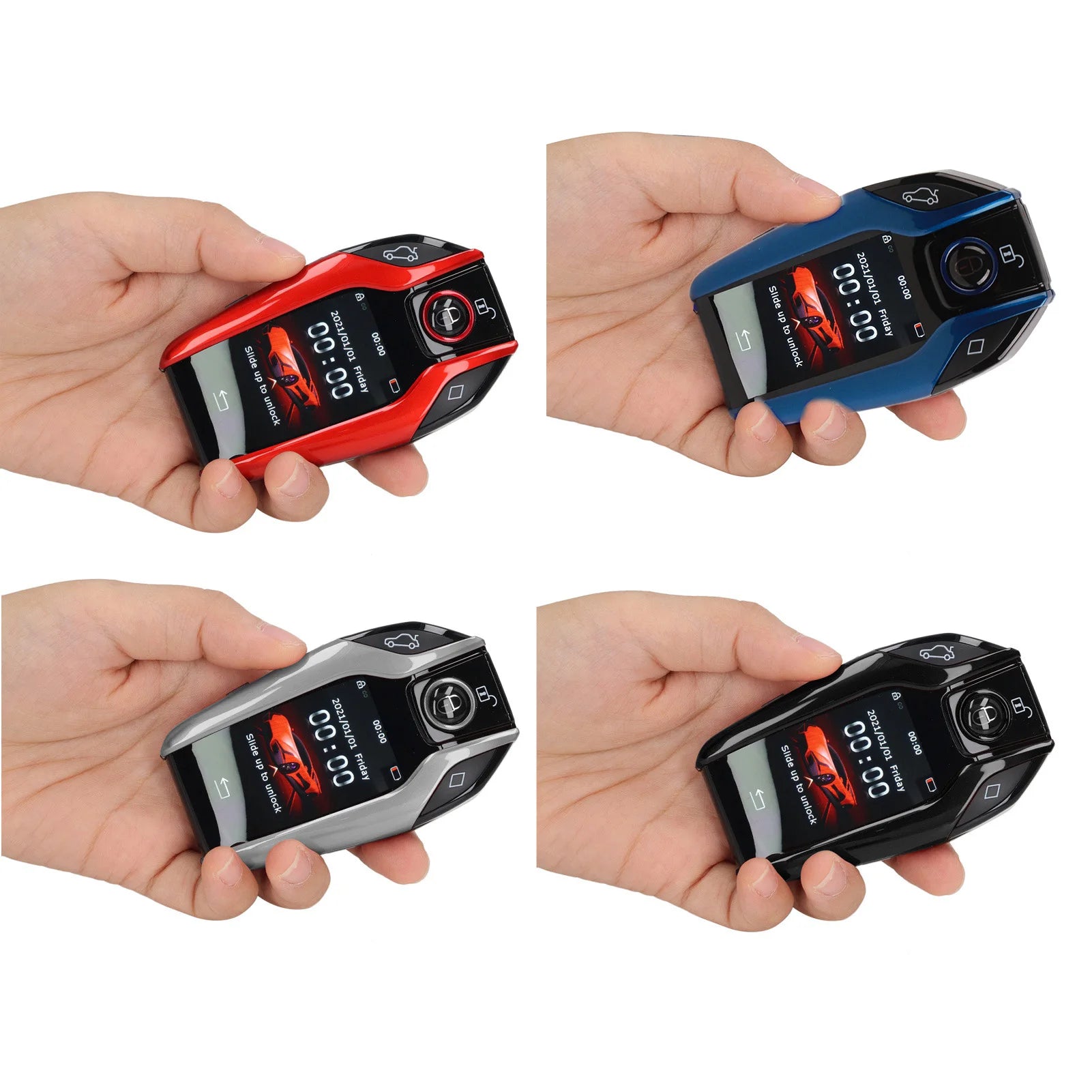 Car Smart Key, Universal TK800+ LCD Touch Screen Smart Key Remote Keyless Entry for All Start Stop Engine Button Models
