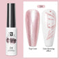 Blushimmer 5ML metallic gel polish in gold and silver, featuring mirror chrome finish for nail art and semi-permanent UV LED use.