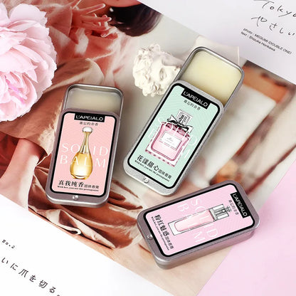 Blushimmer woman body pheromone perfume solid balm in a portable light fragrance container, long-lasting and easy to carry.