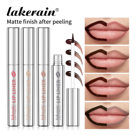 Lakerain Peel Off Lip Liner Waterproof Smudge-proof Lip Liner Long Lasting Color Non-fading Hydrate Nourish Lip Contour Makeup