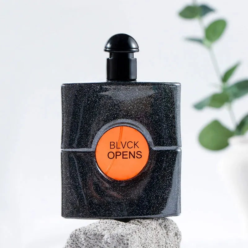 Blushimmer 90ml Eau de Parfum vaporizer with sandalwood scent, showcasing the natural spray bottle and elegant fragrance design.