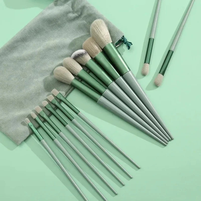 10/13PCS Makeup Brushes Set Eye Shadow Foundation Women Cosmetic Brush Eyeshadow Blush Beauty Soft Tools Bag Makeup Brush Set