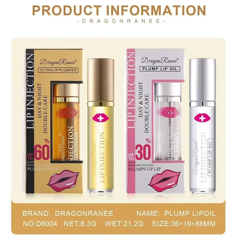 Blushimmer instant volumizing lip plumper oil enhancer with moisturizing and anti-wrinkle lipstick for sexy, full lips.