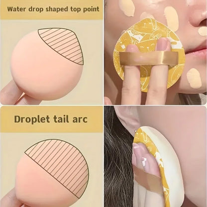Blushimmer 5-piece marshmallow air cushion powder puffs, super soft dual-purpose sponges for dry and wet foundation application