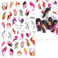 Elegant Butterfly Nail Manicure Stickers Blue Butterflies Leopard Retro Flowers Adhesive Decal Wedding Charm Manicure Tips
