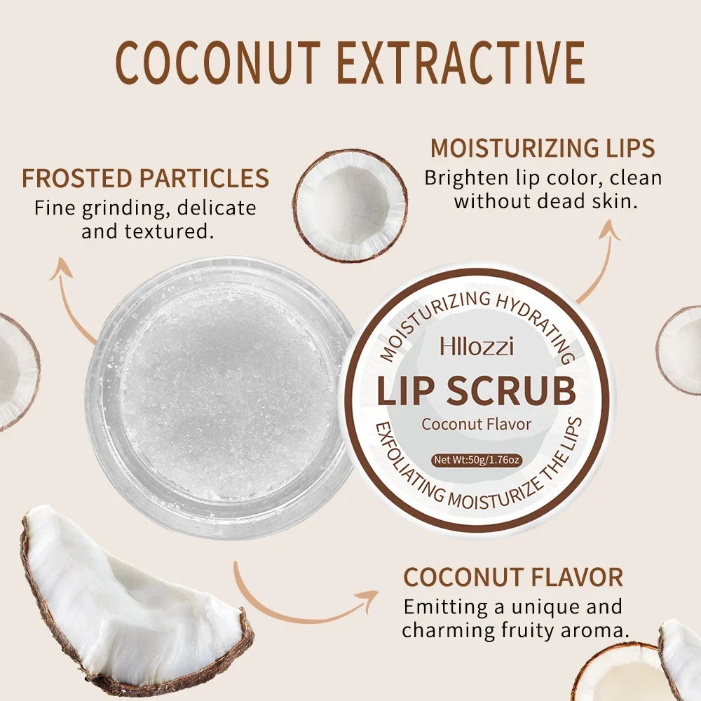 Blushimmer Hllozzi 50g lip scrub with jojoba oil, vitamin C, watermelon, coconut, and apple for hydrating, moisturizing lips.