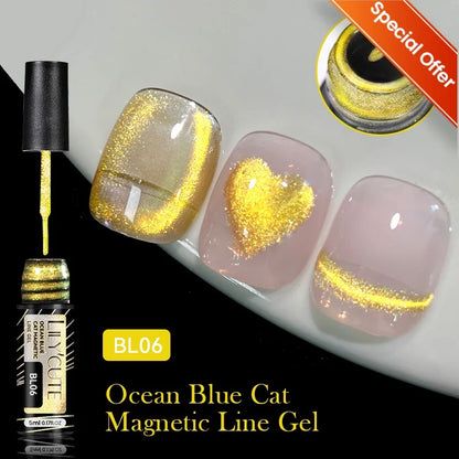 Assorted colorful gel nail polishes by Blushimmer, featuring 7ml bottles in vibrant shades for long-lasting manicures.