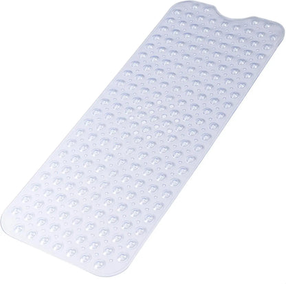 1pc Cartoon Extra Long Bathtub Mat 40x100cm Non Slip Bath Mat for Bathroom Tubs Shower Mats with Suction Cups & Drain Holes