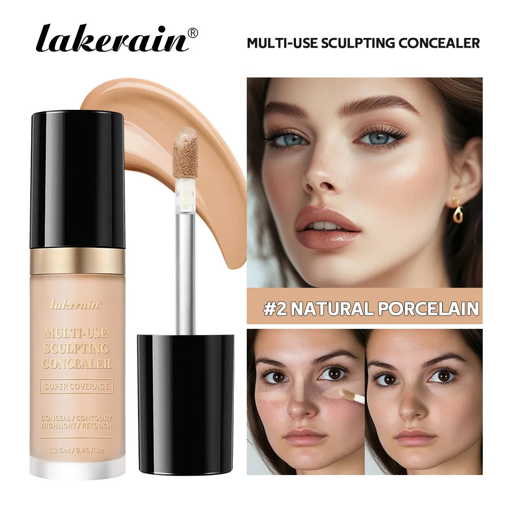 Blushimmer Lakerain waterproof concealer in five shades, matte high coverage foundation for acne scars and dark circles.