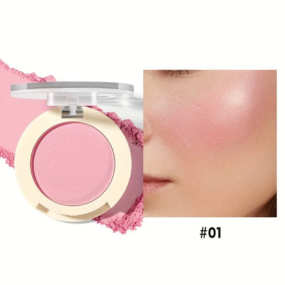 Pearlescent blush powder by Blushimmer, long-lasting waterproof facial blusher with a radiant, brightening finish for natural beauty.