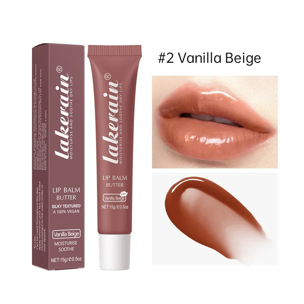 Blushimmer crystal lip balm with moisturizing lip gloss, liquid lipstick, and lip tint in brown sugar and cherry pink shades.