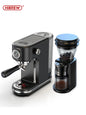 HiBREW 20 Bar semi-automatic espresso coffee machine with sleek design, temperature control, and steam wand for hot and cold drinks.