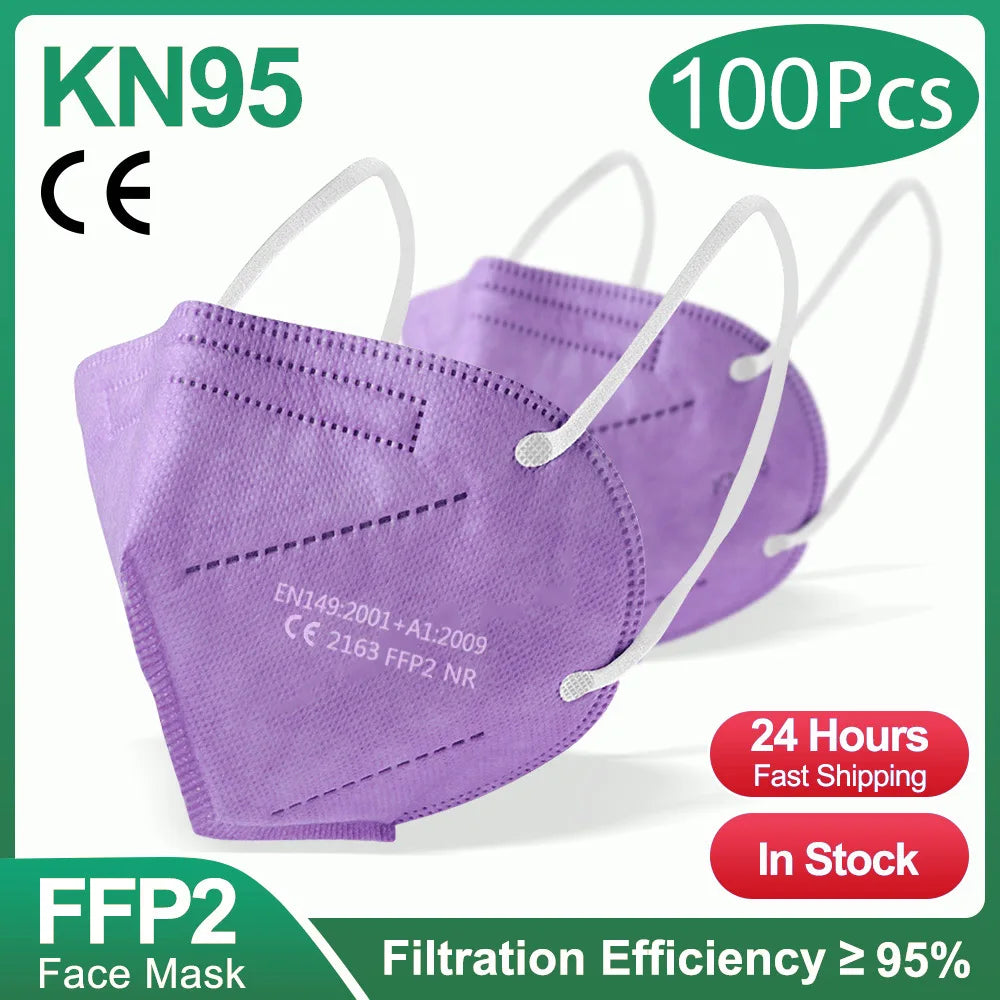 10-100Pcs FFP2 Masks KN95 Mascarillas 5 Layers Filter Homologada Face Masks Protective Mouth Mask CE FFP2MASK Respirator Masque