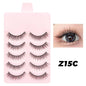 Blushimmer DINGSEN Fake Anime Lashes with clear band, 5 pairs of natural daily manga-style little devil eyelashes.