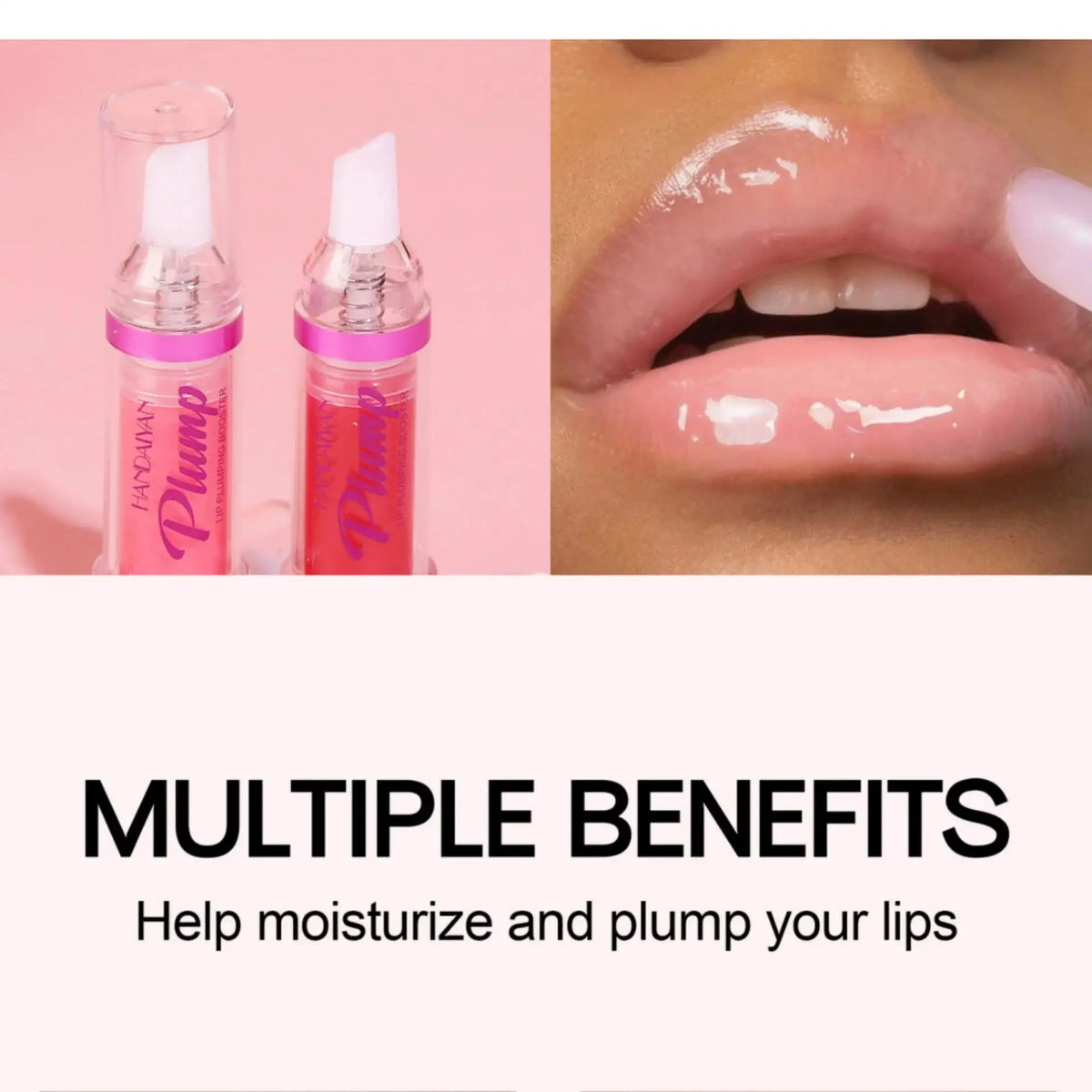 Blushimmer Handayan 6-color lip plumper gloss with honey oil for moisturizing, transparent shine, and makeup enhancement.