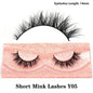 Blushimmer 3D Mink Fluffy Half False Eyelashes with clear band, natural soft lightweight eye strip lashes, reusable short eyelash extension