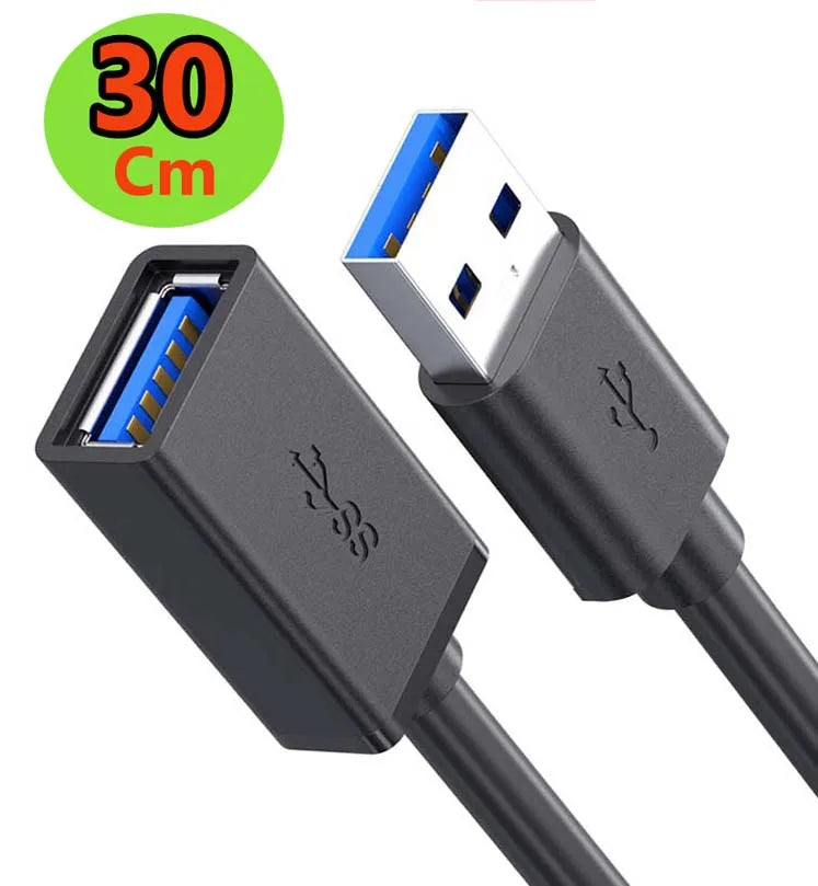 USB 3.0 Extension cable Short Super Speed USB 3.0 cord Extension USB 3.0 A male to A female 0.3M up to 5Gbps for Macs Windows
