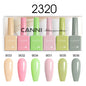 Blushimmer 6-pack CANNI nail gel polish kit with nude, pink, and jelly shades for natural, French, and holiday nail designs.