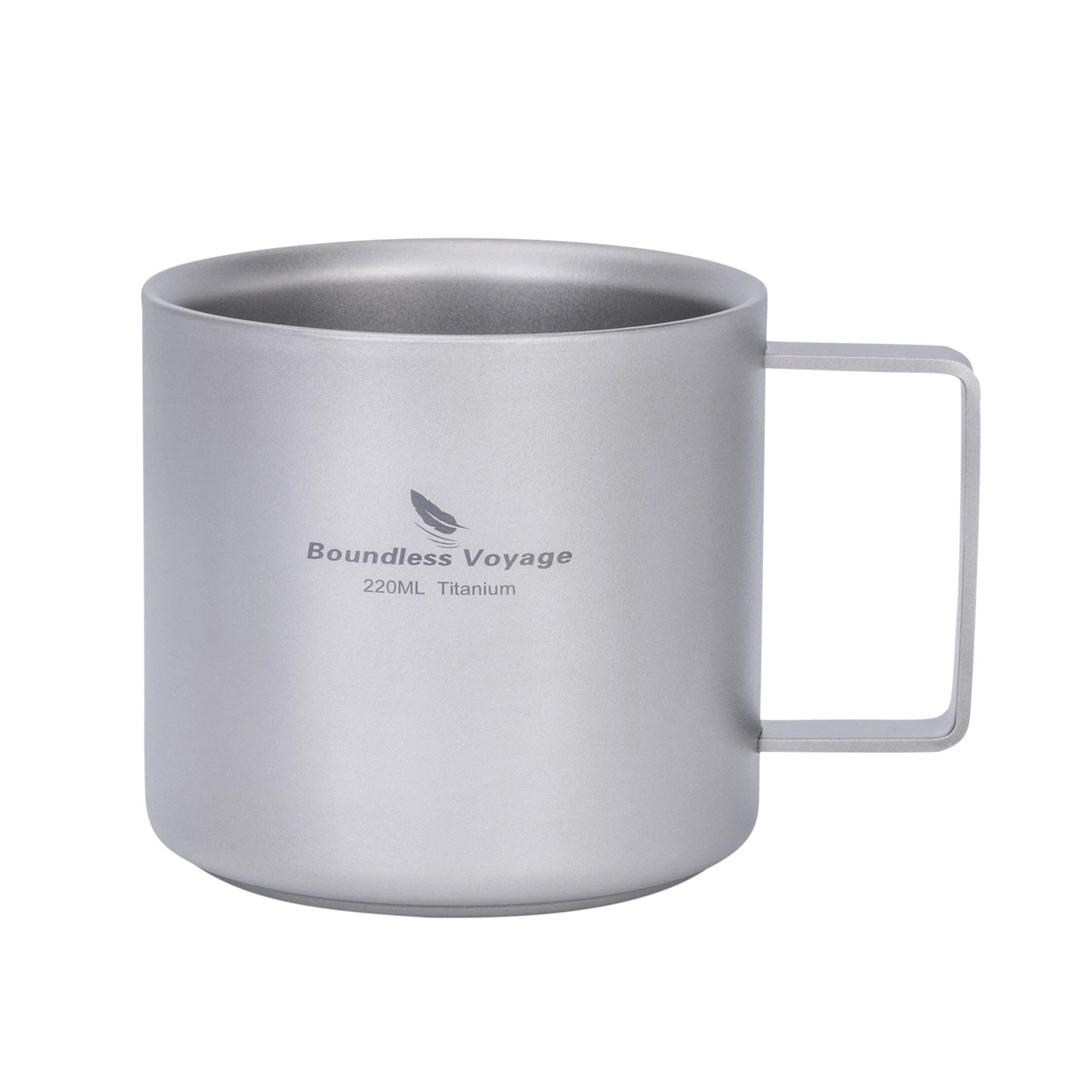 Boundless Voyage Titanium Double Wall Coffee Cup Mini Camping Mug Outdoor Tableware Lightweight Drinkware 220ML Ti3052D