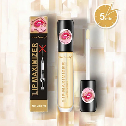 Blushimmer transparent lip gloss and lip oil with applicator, moisturizing and plumping for smooth, shiny lips.
