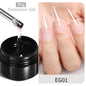 Blushimmer Born Pretty 30ml milky white hard gel for nail extensions, showing smooth, glossy gel in a clear jar with nail tips.
