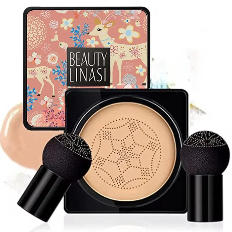 Mushroom Head Air Cushion CC Cream Foundation Moisturizing Long Lasting Face Comestics Natural Brighten Face Base Tone Make Up