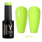 YOKEFELLOW 10ml translucent pink gel nail polish by Blushimmer, showing smooth, glossy finish on nails with a natural look.