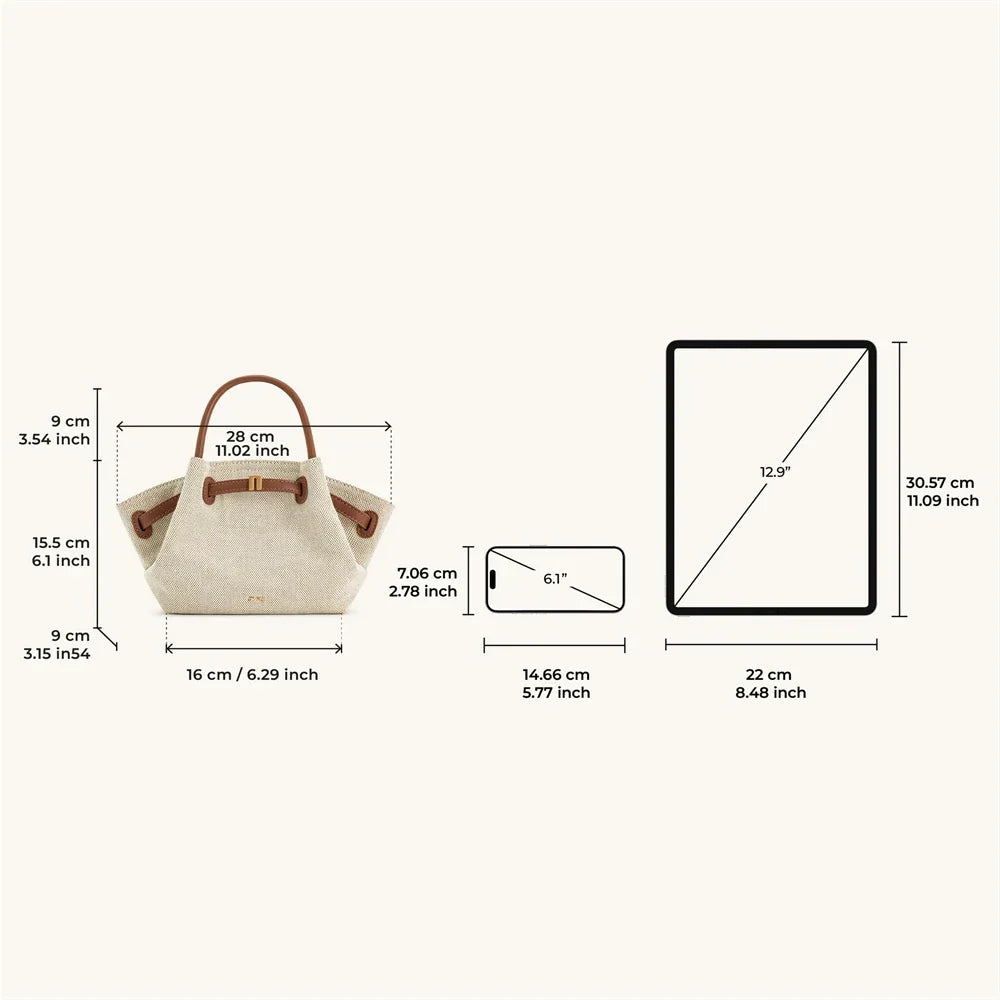 Brown women's canvas mini crossbody shoulder bag by OBA with adjustable strap and compact design for everyday use.