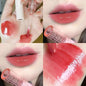 Cherry pink Blushimmer moisturizing glass lip oil with mirror finish, shiny and hydrating lip gloss in a sleek applicator tube