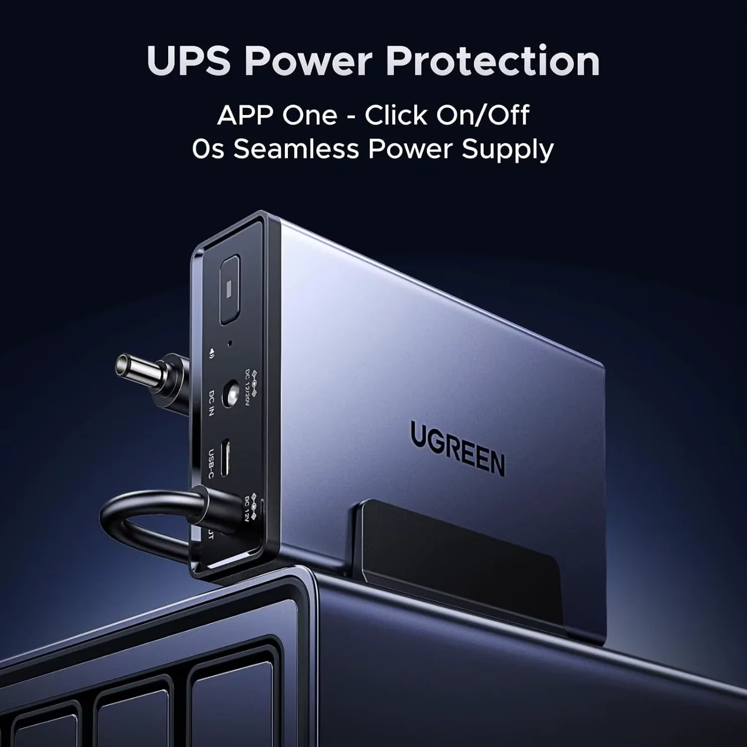 UGREEN US3000 UPS Battery Backup for NAS, 12000mAh Uninterruptible Power Supply, 120W UPS Compatible with NAS 4300plus DX4600