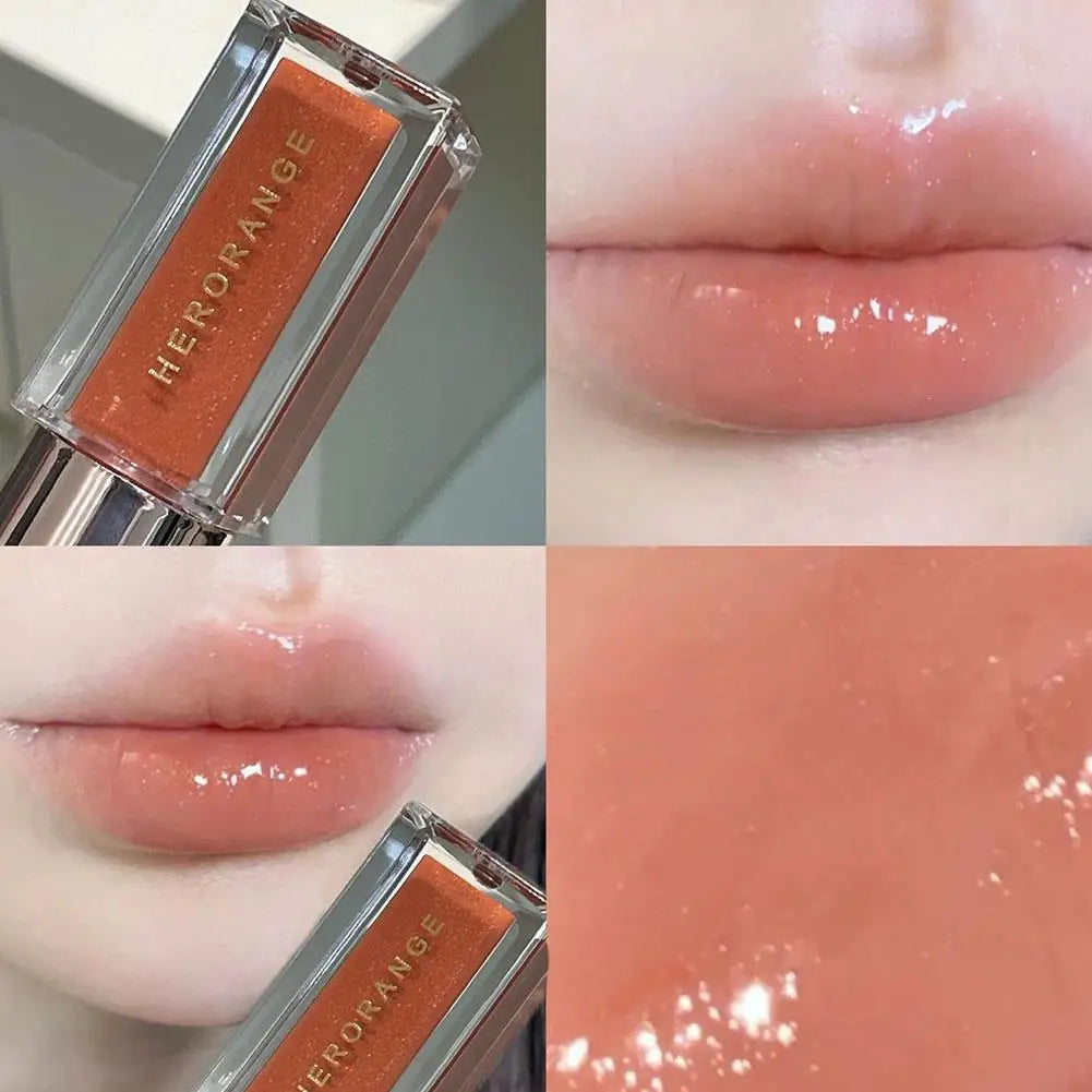 Blushimmer Herorange Starlight Lip Glaze with shimmer, clear watery gloss, lightweight, non-sticky, ideal for everyday or party wear