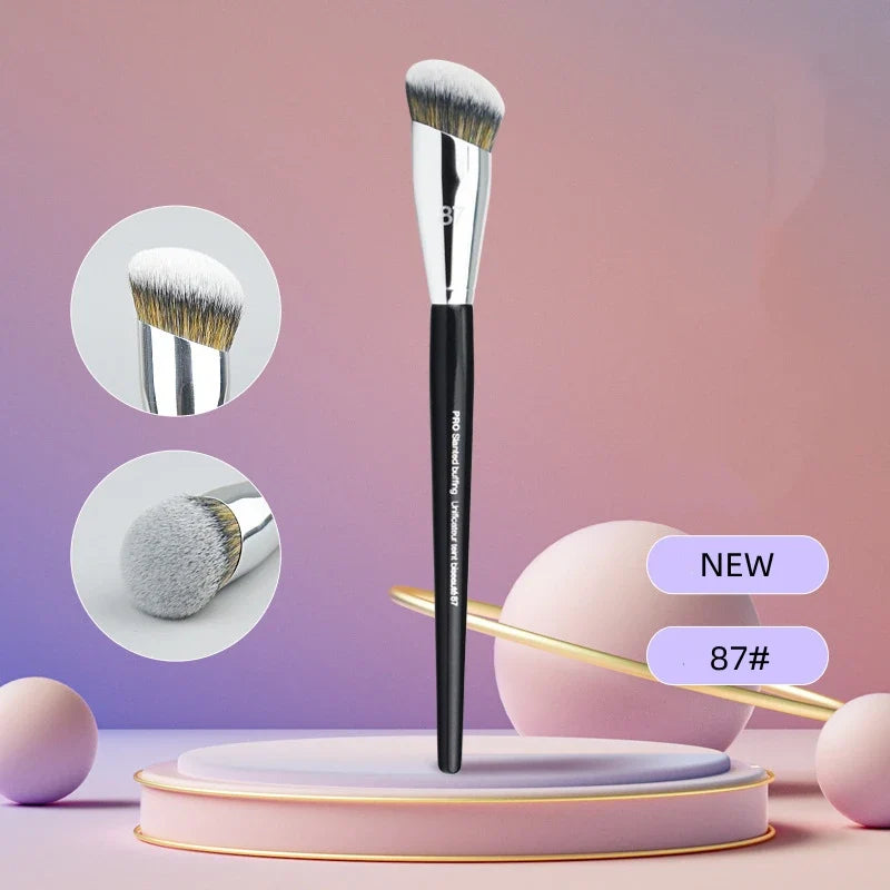 Blushimmer LOYBJ professional foundation brush with 47 broom head for liquid foundation, concealer, and face makeup application.