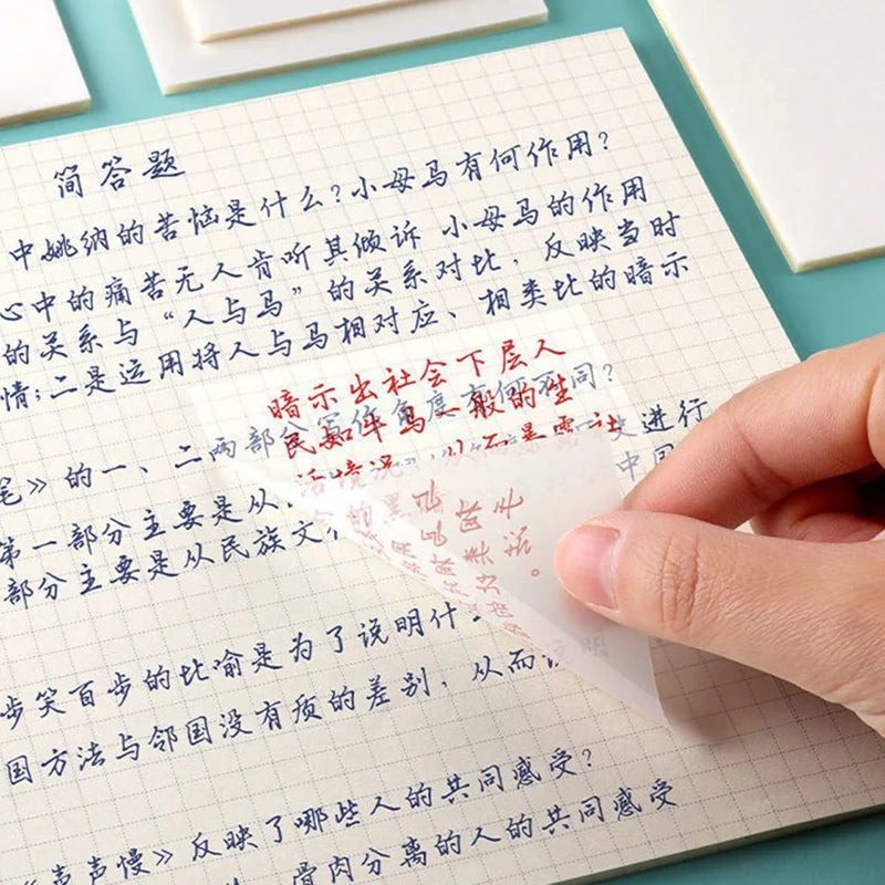 School Office Supplies: Transparent Waterproof Sticky Notes