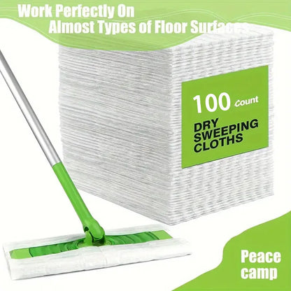30/100PCS Disposable MicroFibre Electrostatic Floor Cloths Dust Removal Mop Paper Floor Cleaning Wipes for Flat Swivel Mop